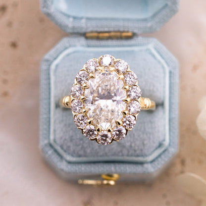 4.01ct Oval Lab Diamond Halo Ring – Callie