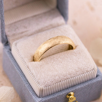 Florentine texture wedding band 5mm