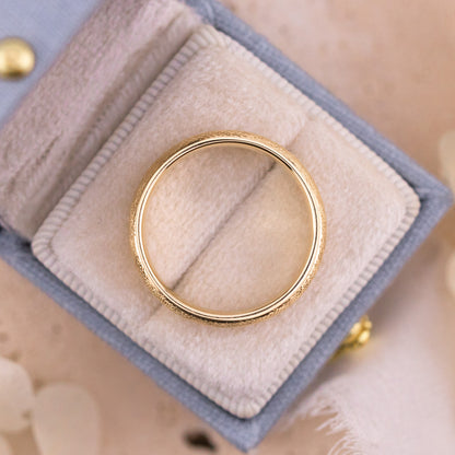 Florentine texture wedding band 5mm