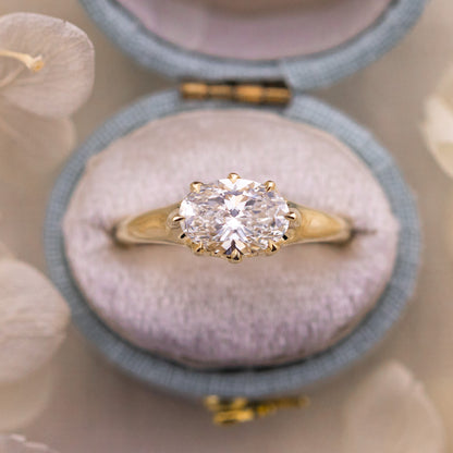 1.70ct Oval Lab Diamond East West Ring – Louise