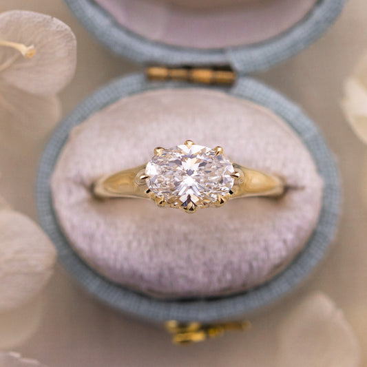 1.70ct Oval Lab Diamond East West Ring – Louise