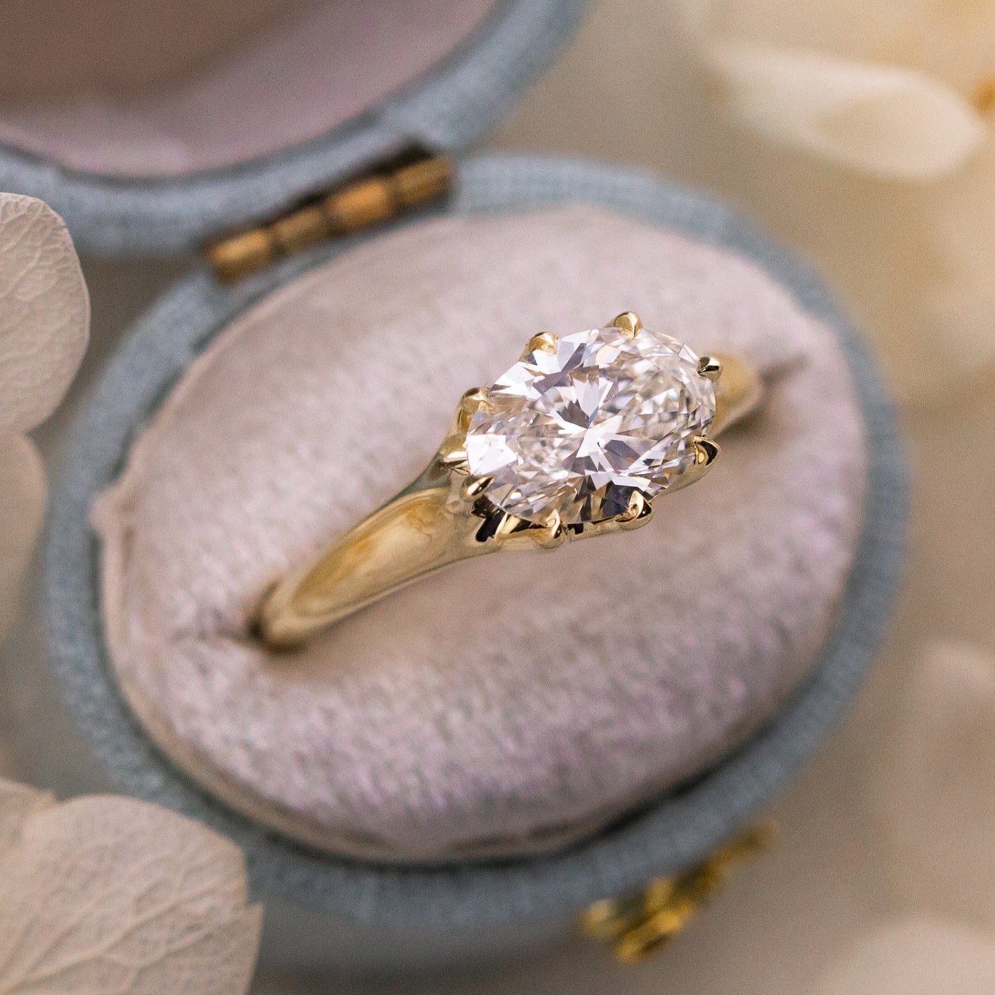 1.70ct Oval Lab Diamond East West Ring – Louise