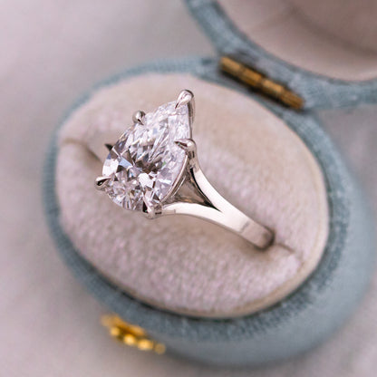 2.42ct Pear Lab Diamond Split Shank Ring