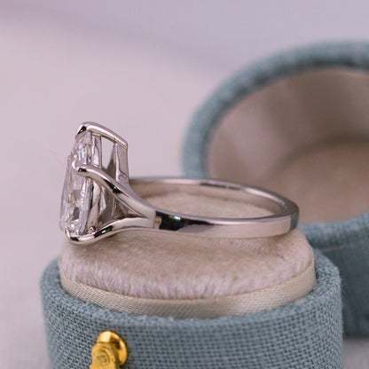 2.42ct Pear Lab Diamond Split Shank Ring