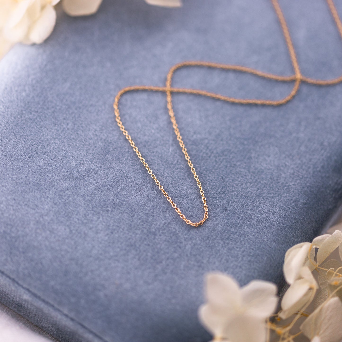 Solid Gold Cable Chain, 1mm–1.5mm