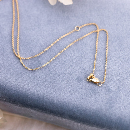 Solid Gold Cable Chain, 1mm–1.5mm