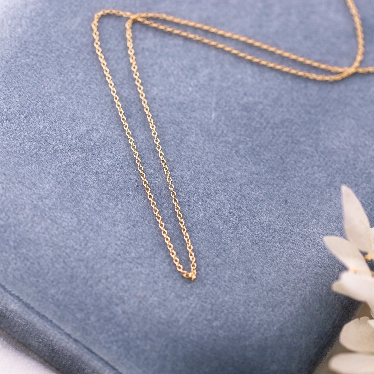 Solid Gold Cable Chain, 1mm–1.5mm