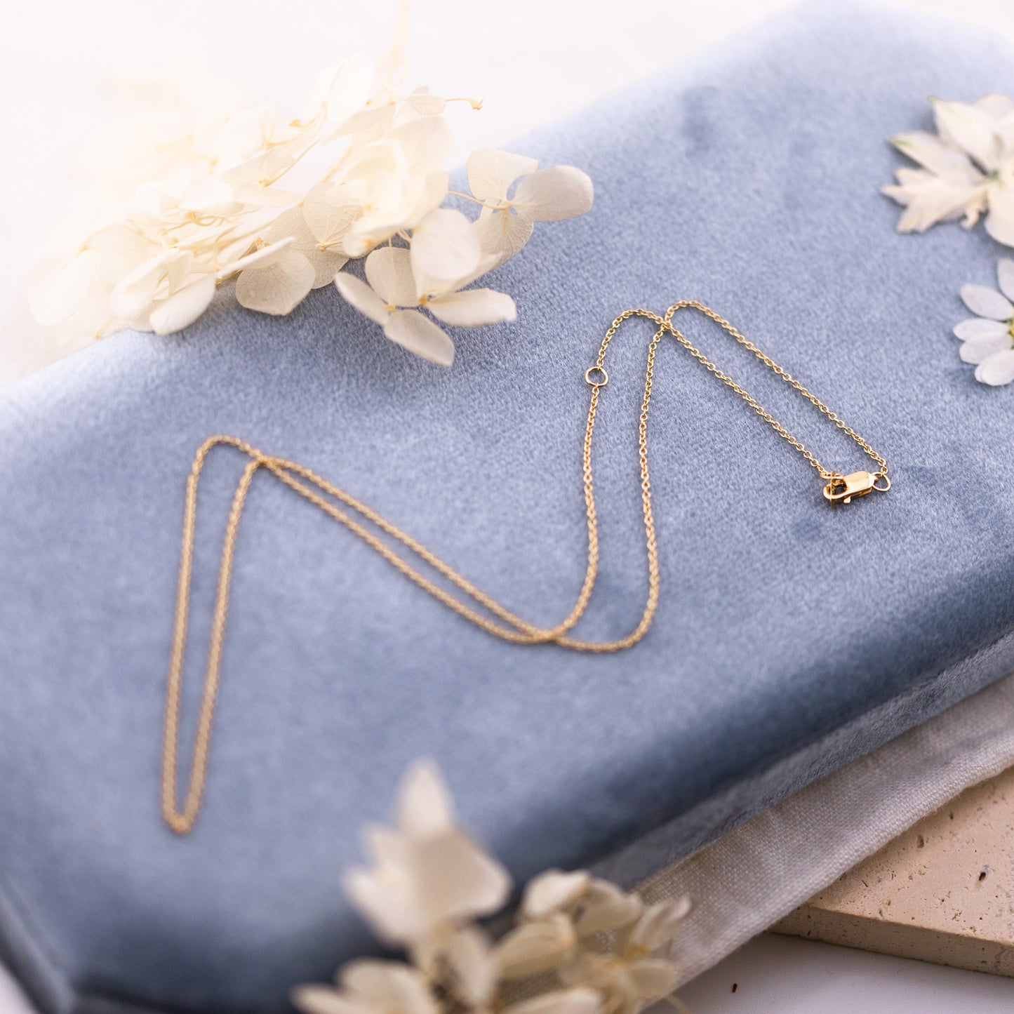 Solid Gold Cable Chain, 1mm–1.5mm