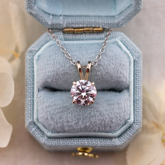 1.00ct Lab Diamond Pendant, 14k White Gold