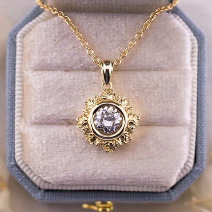1.22ct Old European Cut Lab Diamond Pendant - Rosette