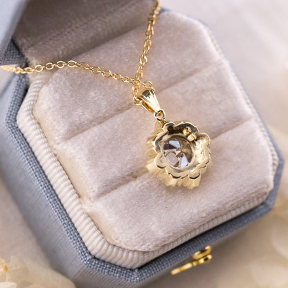 1.22ct Old European Cut Lab Diamond Pendant - Rosette