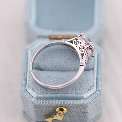 2.76ct Old Mine Cut Lab Diamond Solitaire Ring – Belle