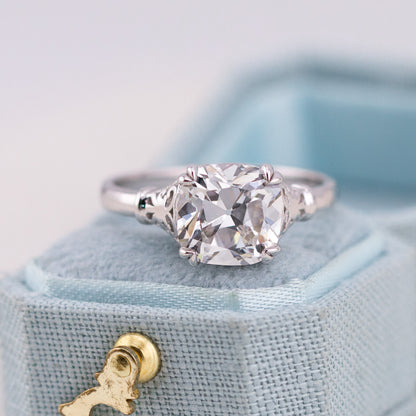 2.76ct Old Mine Cut Lab Diamond Solitaire Ring – Belle