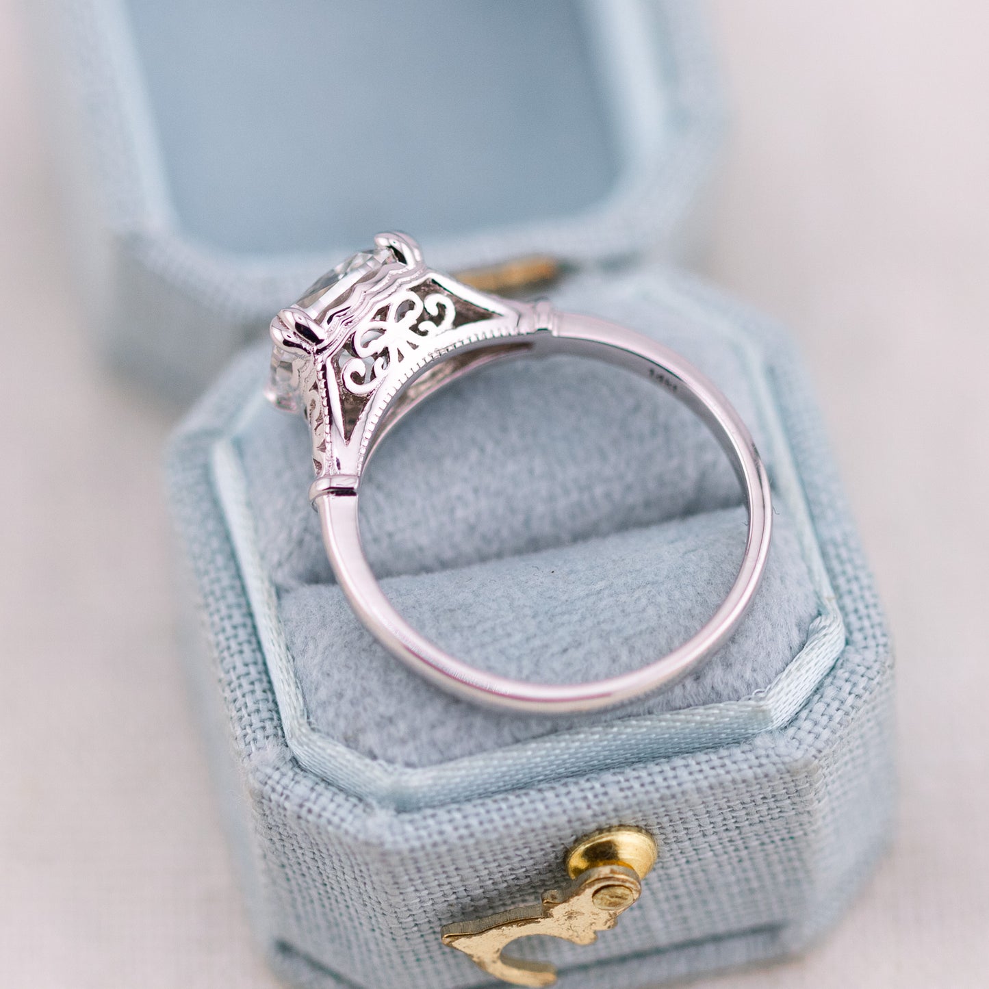 2.76ct Old Mine Cut Lab Diamond Solitaire Ring – Belle