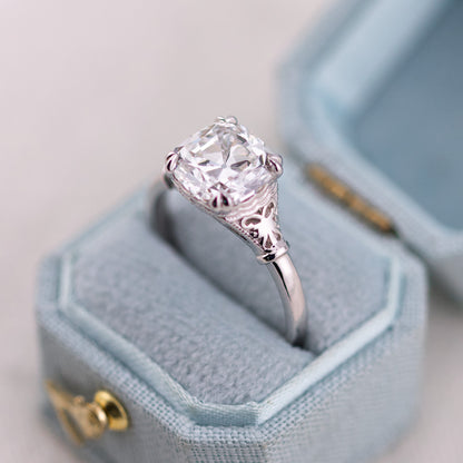 2.76ct Old Mine Cut Lab Diamond Solitaire Ring – Belle