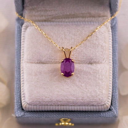 Vintage oval ruby pendant