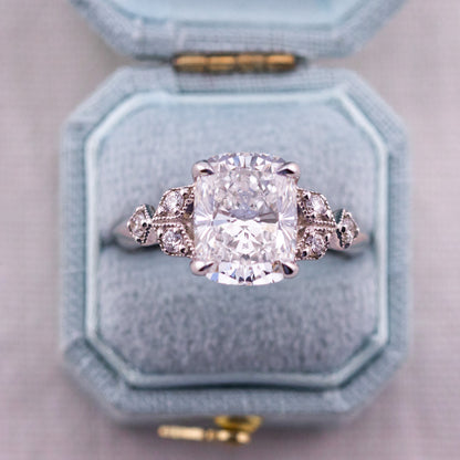 4.05ct Cushion Cut Lab Diamond Ring