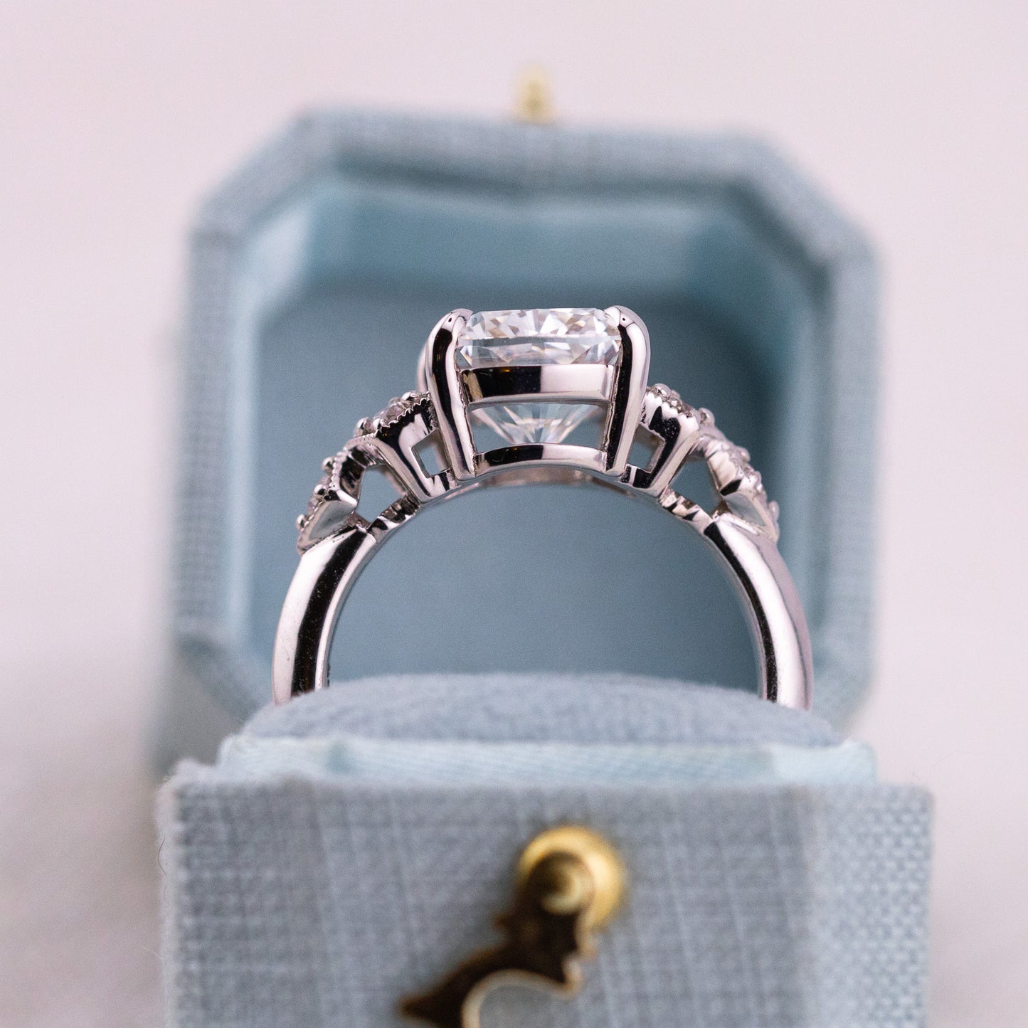 4.05ct Cushion Cut Lab Diamond Ring