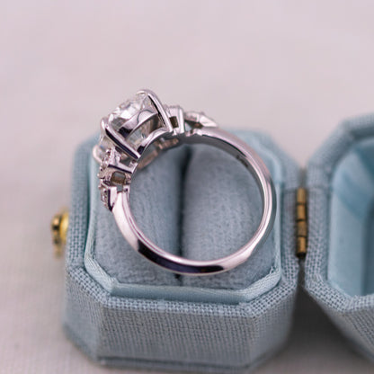 4.05ct Cushion Cut Lab Diamond Ring