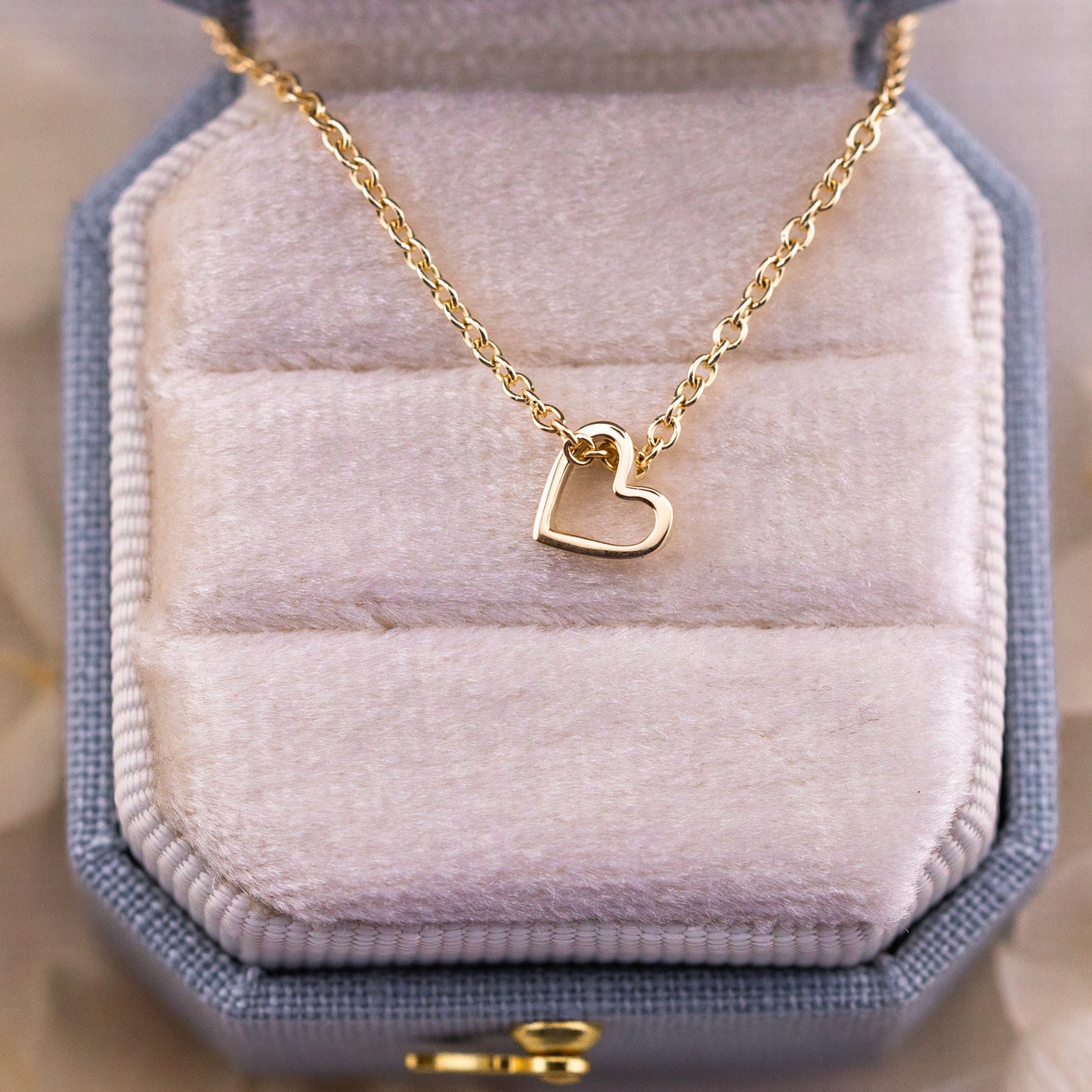 14k Solid Gold Heart Pendant, Minimalist Necklace, pendant only
