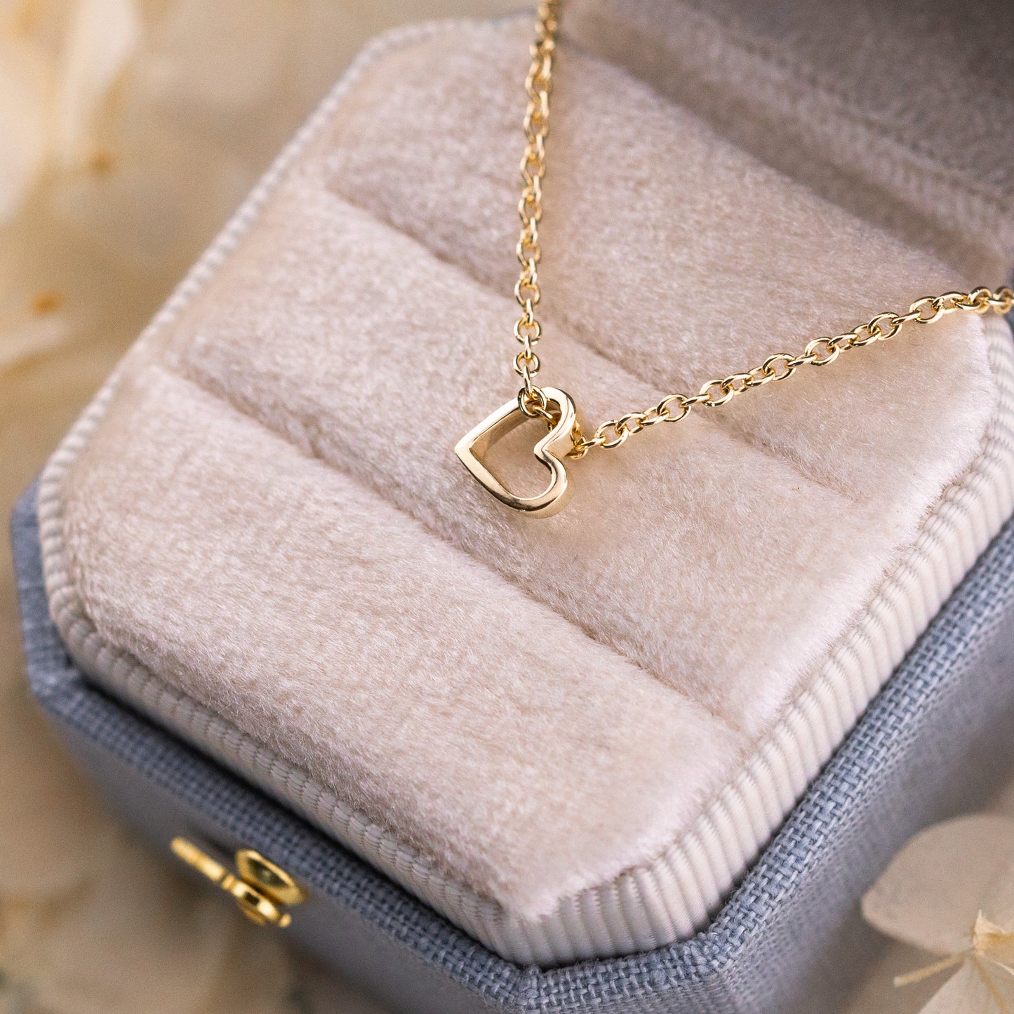 14k Solid Gold Heart Pendant, Minimalist Necklace, pendant only