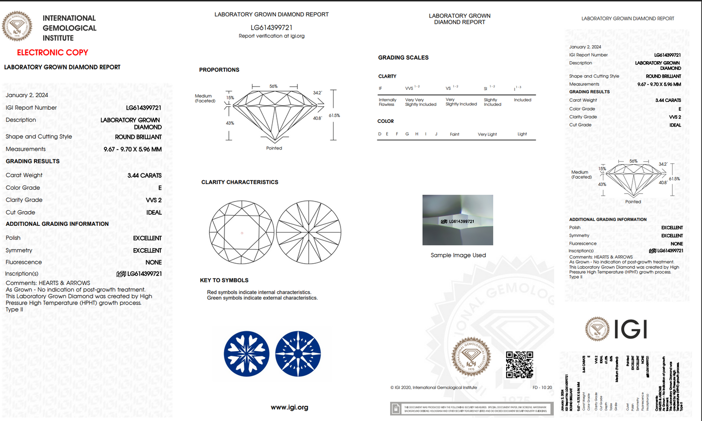 The Stone Archive · 3.44ct E VVS2 Round Lab-Grown Diamond