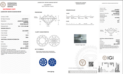 The Stone Archive · 3.44ct E VVS2 Round Lab-Grown Diamond