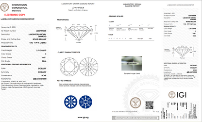 The Stone Archive · 3.76ct E VVS1 Round Lab-Grown Diamond