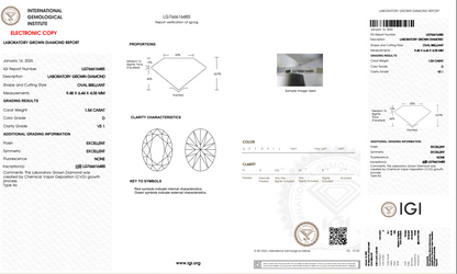 The Stone Archive · 1.54ct D VS1 Oval Lab-Grown Diamond