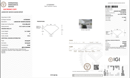 The Stone Archive · 1.61ct D VVS2 Oval Lab-Grown Diamond