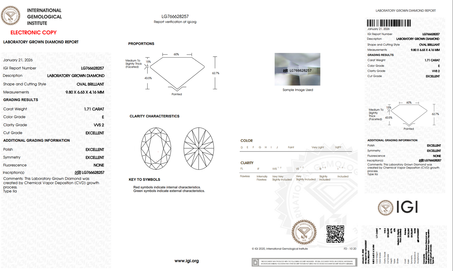 The Stone Archive · 1.71ct E VVS2 Oval Lab-Grown Diamond