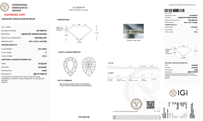 The Stone Archive · 1.52ct D VVS2 Pear Lab-Grown Diamond