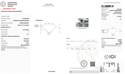 The Stone Archive · 3.04ct F VS1 Old Mine Cut Lab-Grown Diamond