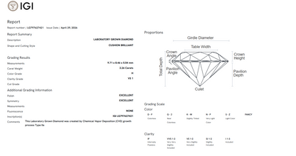 The Stone Archive · 3.26ct H VS1 Old Mine Cut Lab-Grown Diamond