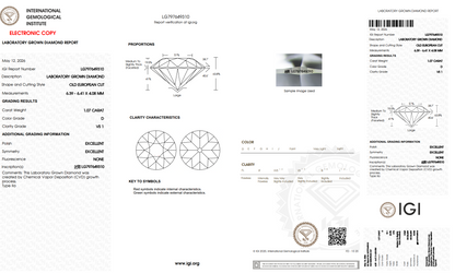The Stone Archive · 1.07ct D VS1 Old European Cut Lab-Grown Diamond (Copy)