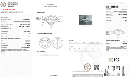 The Stone Archive · 1.08ct D VS1 Old European Cut Lab-Grown Diamond (Copy) (Copy)