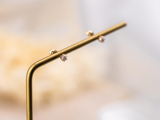 Vintage Pearl earrings vintage pearl stud earrings 14k solid gold cultured pearl earrings