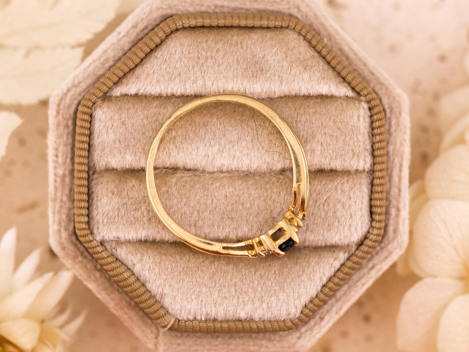 Vintage sapphire and diamond ring 10k solid gold statement or engagement ring genuine antique ring vintage ring oval cut sapphire, Size 8.5