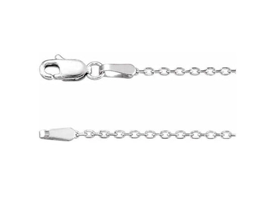 10k Gold Chain 1.4mm Cable Chain 10k Solid Yellow or white Gold