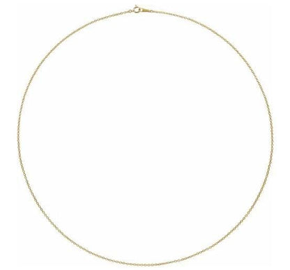 10k Gold Chain 1.5mm Cable Chain 10k Solid Yellow Gold
