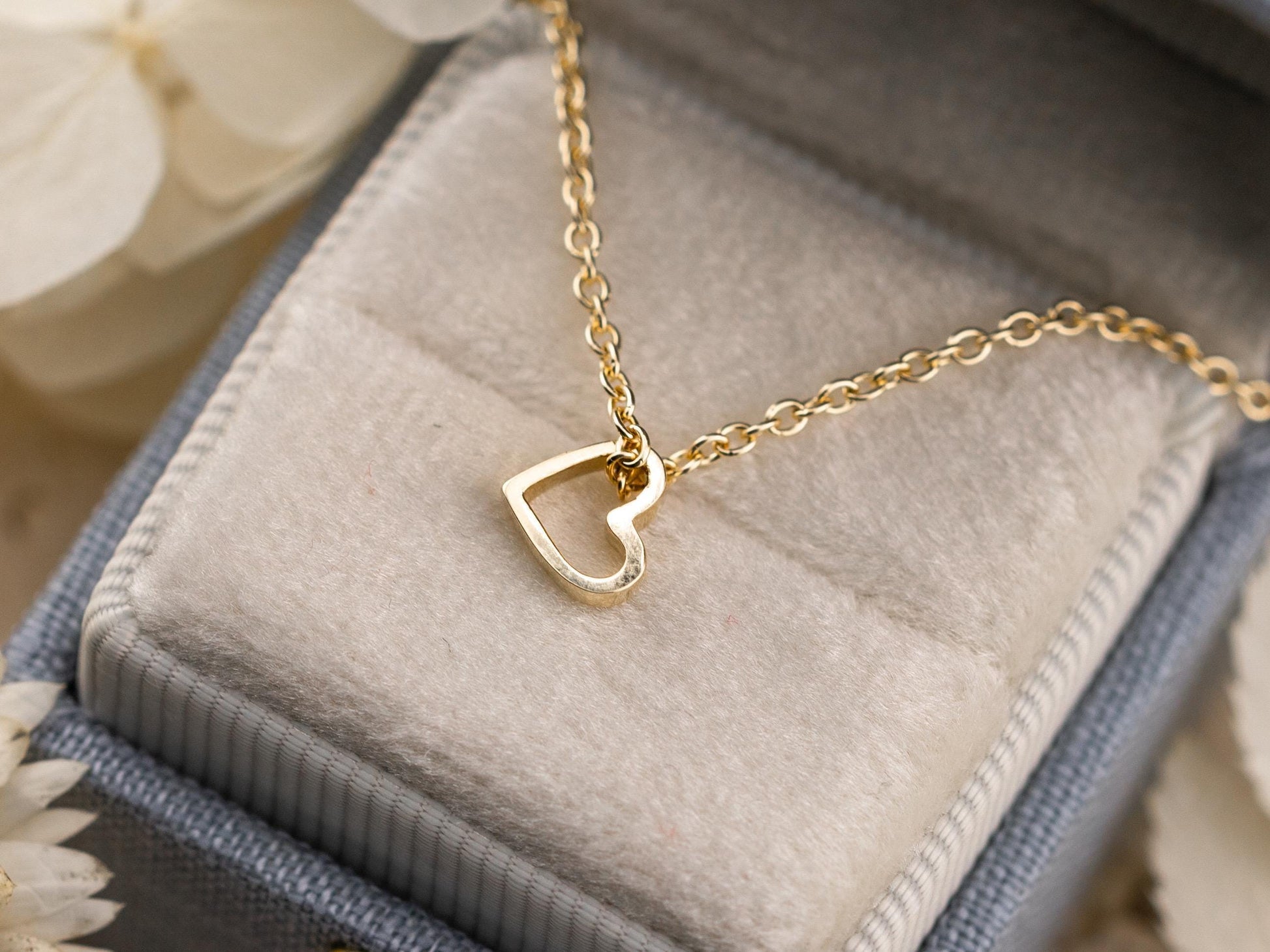 Heart necklace pendant 14k solid yellow gold white gold necklace pendant open heart slider necklace, pendant only