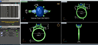 Custom jewelry design CAD design custom engagement ring