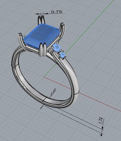 Custom jewelry design CAD design custom engagement ring