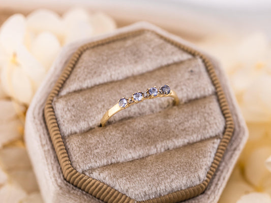 Tanzanite And Diamond Ring Tanzanite Band Wedding Band 10k Solid Gold