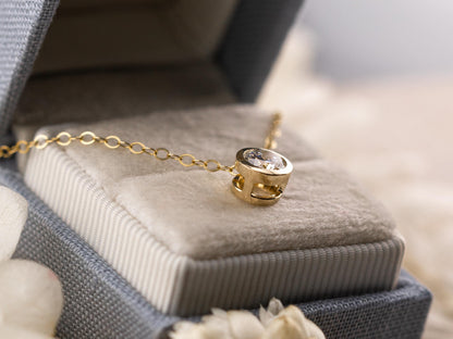 Lab diamond pendant bezel set 14k solid yellow gold necklace pendant slider pendant necklace yellow gold, white gold, rose gold