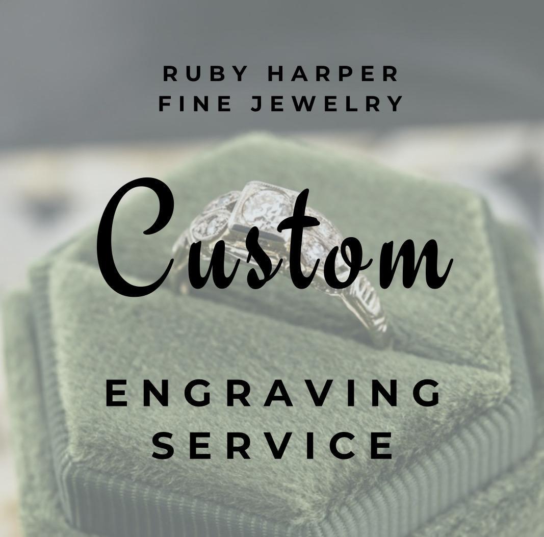 Custom jewelry engraving - add on service