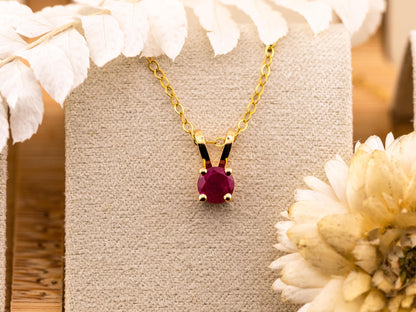Vintage spinel necklace pendant 14k solid gold necklace nature inspired necklace statement piece heirloom jewelry