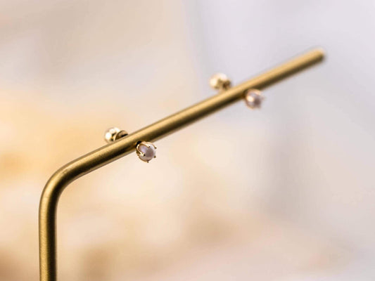 Vintage Pearl earrings vintage pearl stud earrings 14k solid gold cultured pearl earrings