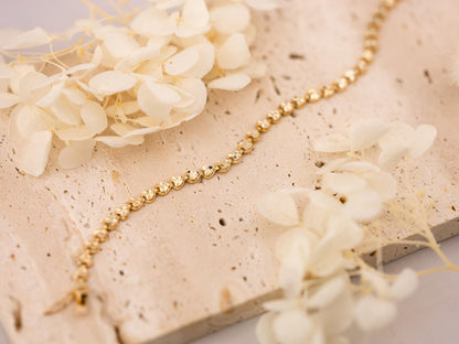 Vintage bracelet 14k solid yellow gold heart