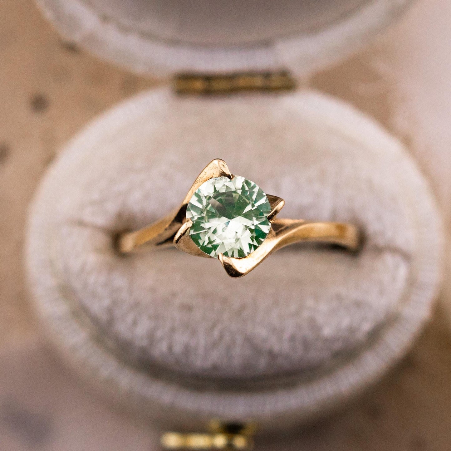 Vintage Tourmaline Ring, 10k Gold, Size 8